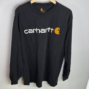Carhartt Men's Loose Fit Heavyweight Long Sleeve Graphic Logo T-Shirt Large